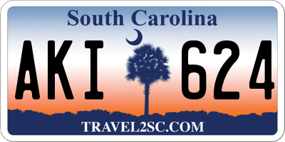 SC license plate AKI624