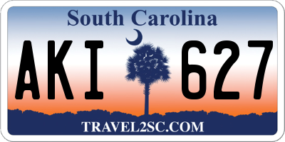 SC license plate AKI627