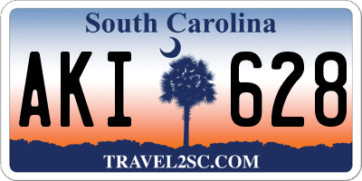 SC license plate AKI628
