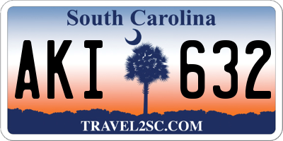 SC license plate AKI632