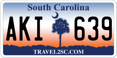 SC license plate AKI639