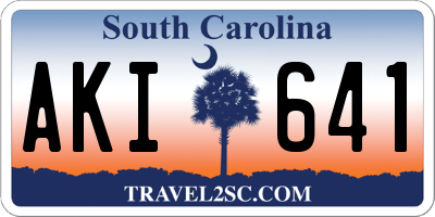SC license plate AKI641
