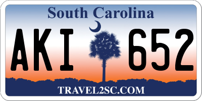 SC license plate AKI652