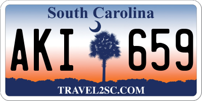 SC license plate AKI659