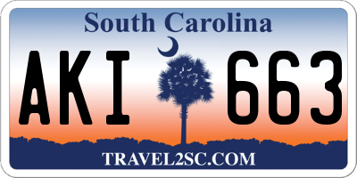 SC license plate AKI663