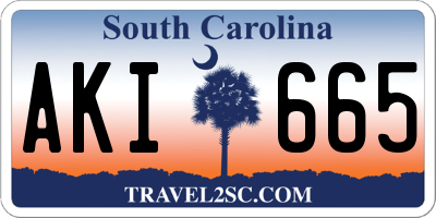 SC license plate AKI665
