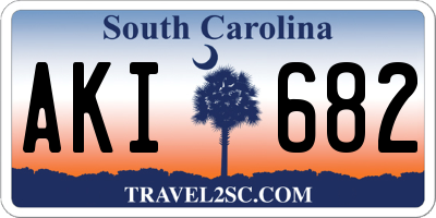 SC license plate AKI682