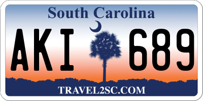 SC license plate AKI689