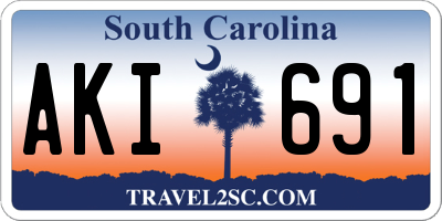 SC license plate AKI691