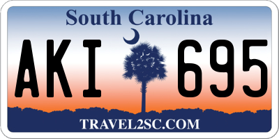 SC license plate AKI695