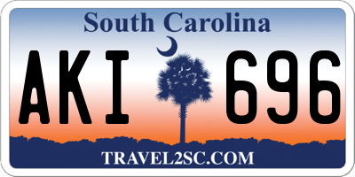 SC license plate AKI696
