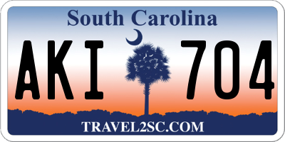 SC license plate AKI704