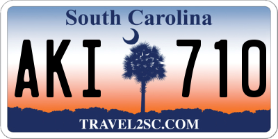 SC license plate AKI710