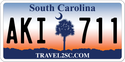 SC license plate AKI711