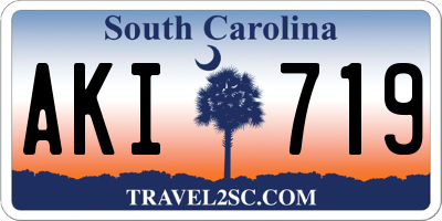 SC license plate AKI719