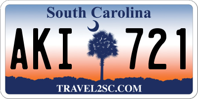 SC license plate AKI721