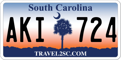 SC license plate AKI724