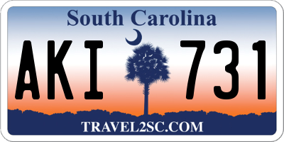 SC license plate AKI731