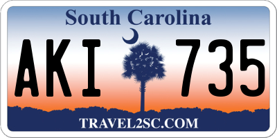 SC license plate AKI735