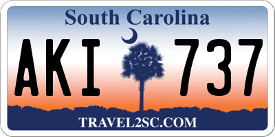 SC license plate AKI737