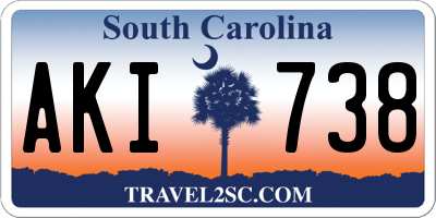 SC license plate AKI738