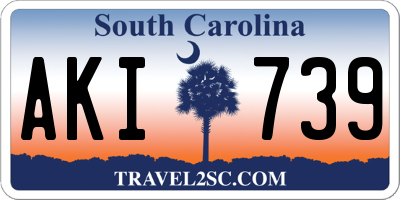 SC license plate AKI739