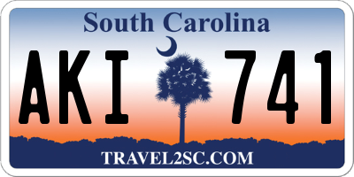 SC license plate AKI741