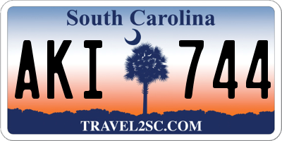 SC license plate AKI744