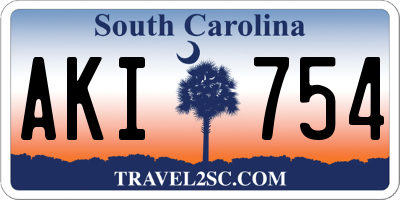SC license plate AKI754