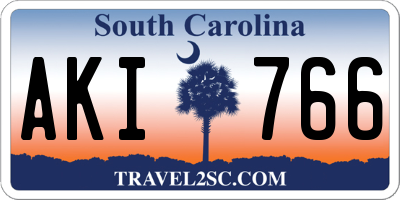 SC license plate AKI766