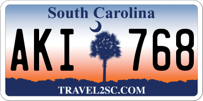 SC license plate AKI768