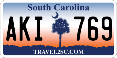 SC license plate AKI769