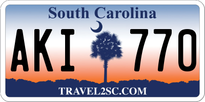 SC license plate AKI770