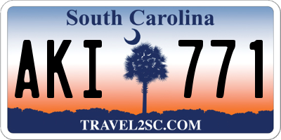 SC license plate AKI771