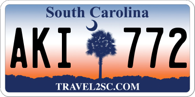 SC license plate AKI772