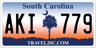 SC license plate AKI779