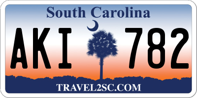 SC license plate AKI782