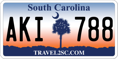 SC license plate AKI788
