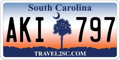 SC license plate AKI797