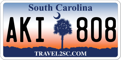 SC license plate AKI808