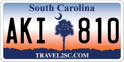 SC license plate AKI810