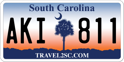 SC license plate AKI811