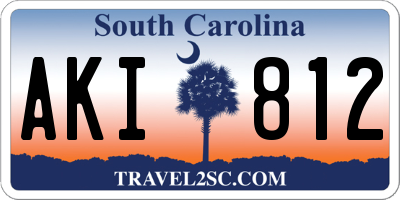 SC license plate AKI812