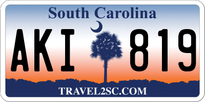 SC license plate AKI819