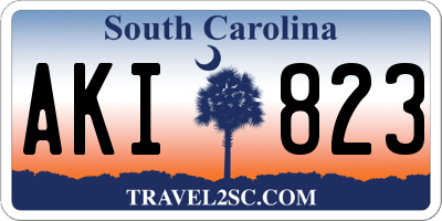 SC license plate AKI823