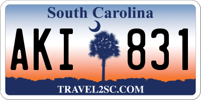 SC license plate AKI831
