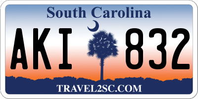SC license plate AKI832