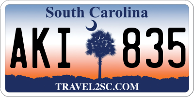 SC license plate AKI835