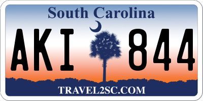 SC license plate AKI844