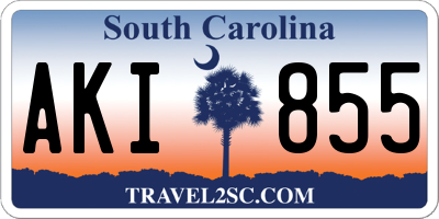 SC license plate AKI855